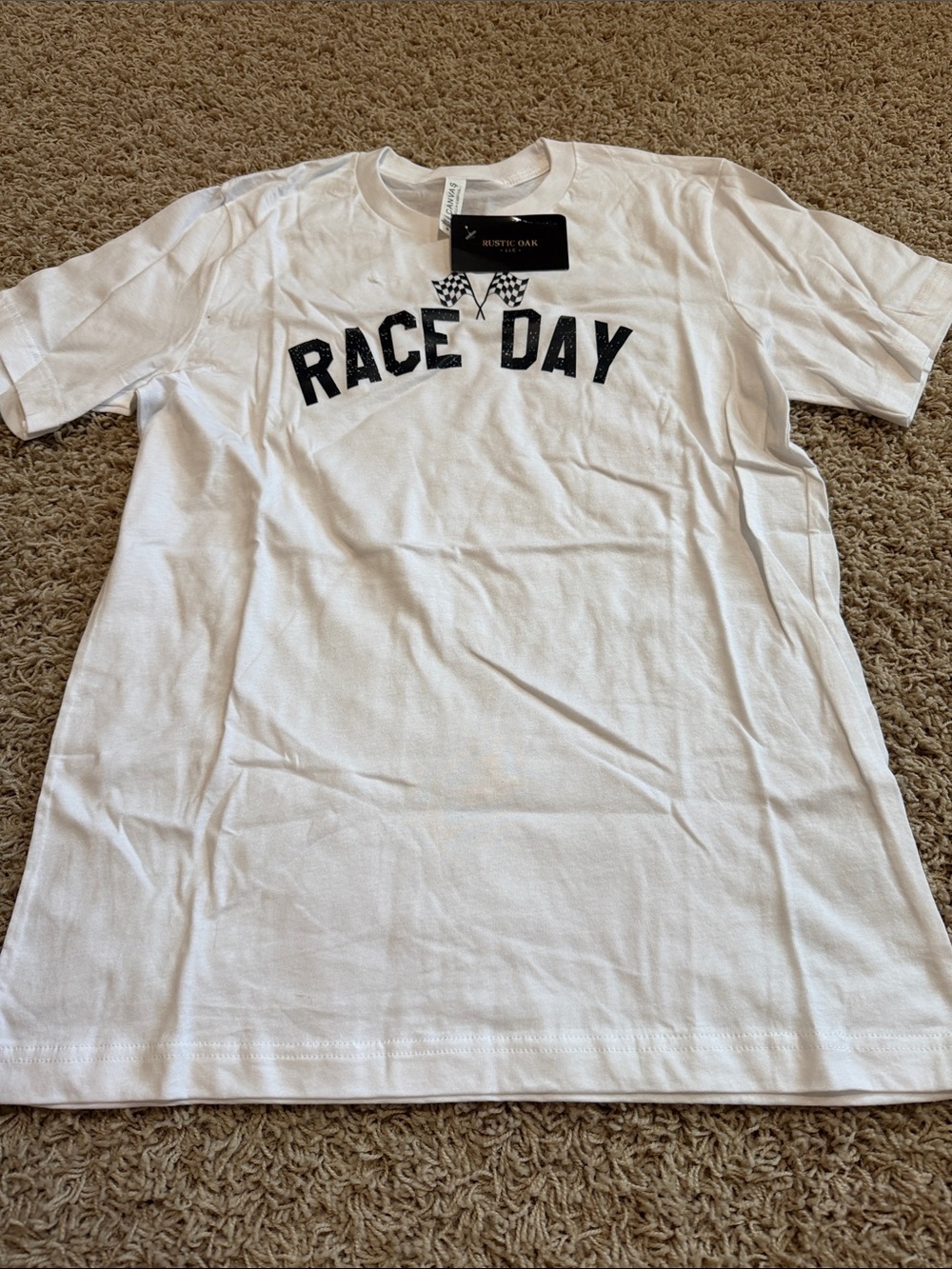 New with Tags Race Day Graphic T-Shirt - White